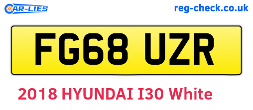 FG68UZR are the vehicle registration plates.