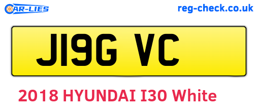 J19GVC are the vehicle registration plates.