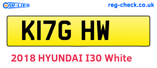 K17GHW are the vehicle registration plates.