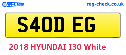 S40DEG are the vehicle registration plates.