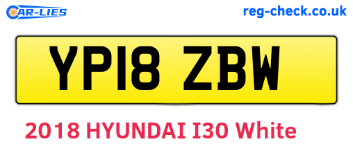 YP18ZBW are the vehicle registration plates.