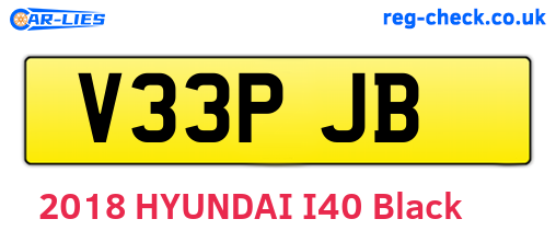 V33PJB are the vehicle registration plates.