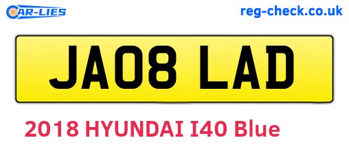 JA08LAD are the vehicle registration plates.