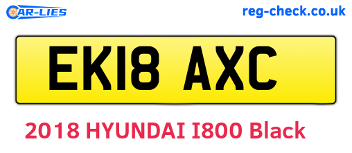 EK18AXC are the vehicle registration plates.