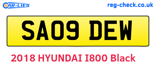 SA09DEW are the vehicle registration plates.