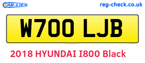 W700LJB are the vehicle registration plates.
