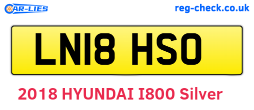 LN18HSO are the vehicle registration plates.