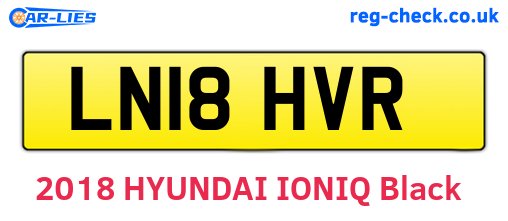 LN18HVR are the vehicle registration plates.