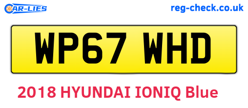 WP67WHD are the vehicle registration plates.