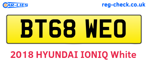 BT68WEO are the vehicle registration plates.