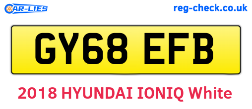 GY68EFB are the vehicle registration plates.