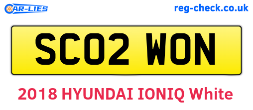 SC02WON are the vehicle registration plates.