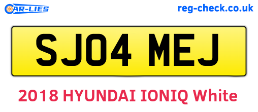 SJ04MEJ are the vehicle registration plates.