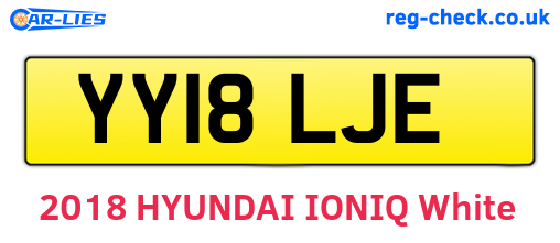 YY18LJE are the vehicle registration plates.