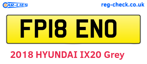 FP18ENO are the vehicle registration plates.