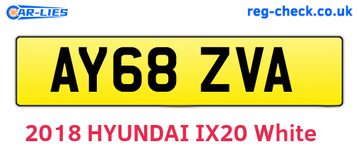 AY68ZVA are the vehicle registration plates.