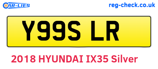 Y99SLR are the vehicle registration plates.