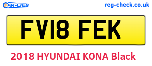 FV18FEK are the vehicle registration plates.