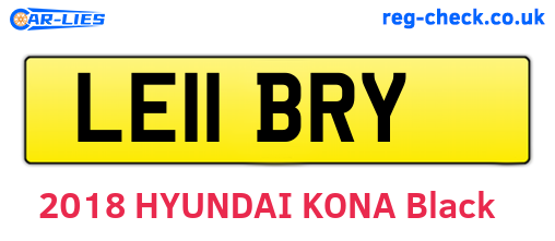 LE11BRY are the vehicle registration plates.
