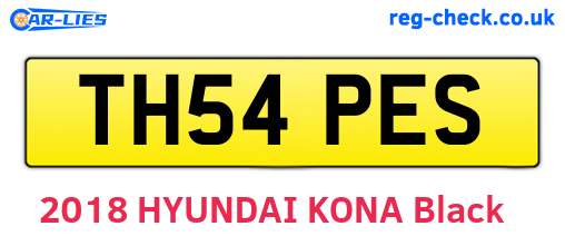 TH54PES are the vehicle registration plates.