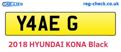Y4AEG are the vehicle registration plates.
