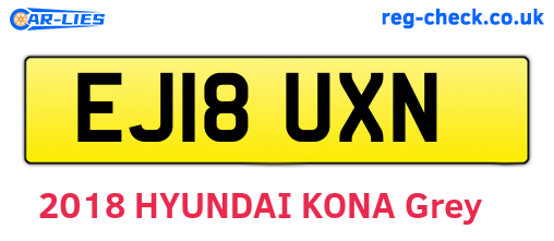 EJ18UXN are the vehicle registration plates.