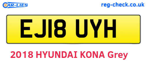 EJ18UYH are the vehicle registration plates.