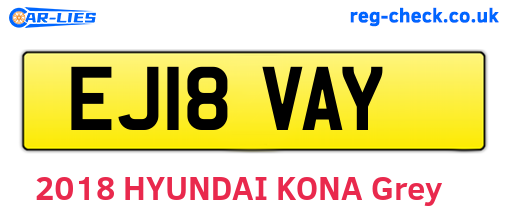 EJ18VAY are the vehicle registration plates.