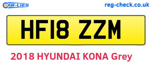 HF18ZZM are the vehicle registration plates.