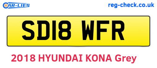 SD18WFR are the vehicle registration plates.