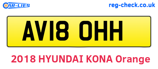 AV18OHH are the vehicle registration plates.