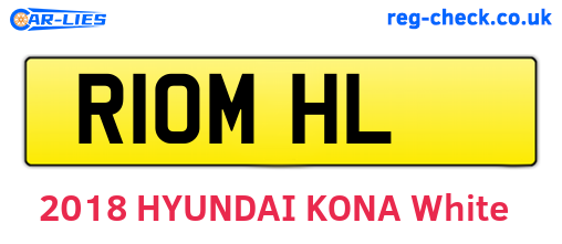 R10MHL are the vehicle registration plates.