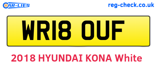 WR18OUF are the vehicle registration plates.