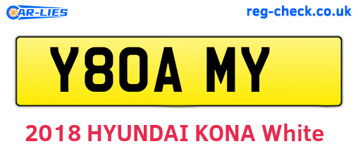 Y80AMY are the vehicle registration plates.