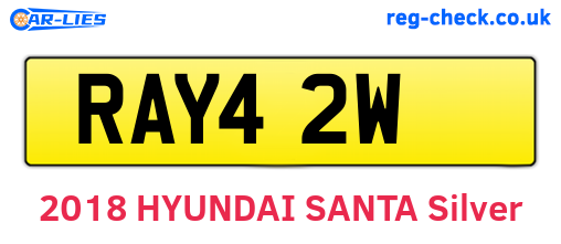 RAY42W are the vehicle registration plates.