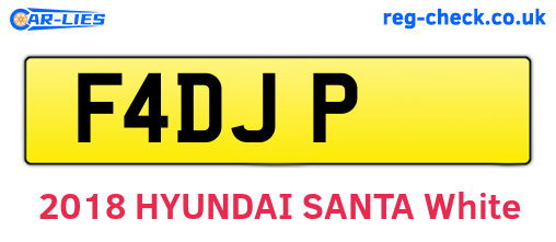 F4DJP are the vehicle registration plates.