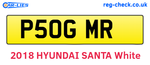 P50GMR are the vehicle registration plates.