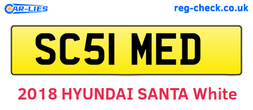 SC51MED are the vehicle registration plates.