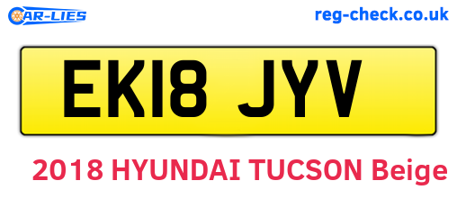EK18JYV are the vehicle registration plates.