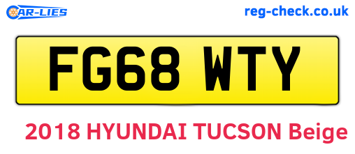 FG68WTY are the vehicle registration plates.