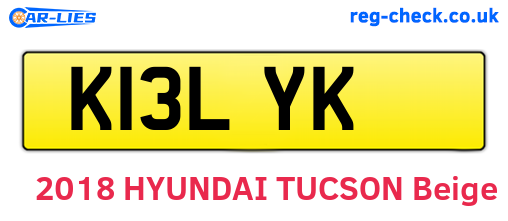 K13LYK are the vehicle registration plates.