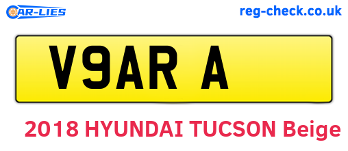 V9ARA are the vehicle registration plates.