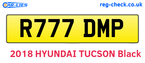 R777DMP are the vehicle registration plates.