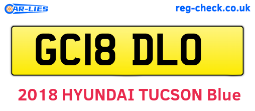 GC18DLO are the vehicle registration plates.