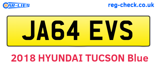 JA64EVS are the vehicle registration plates.