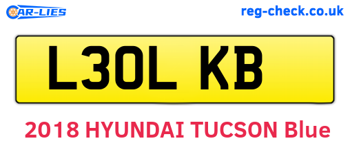 L30LKB are the vehicle registration plates.