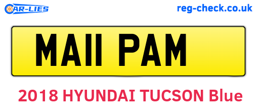 MA11PAM are the vehicle registration plates.