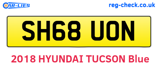 SH68UON are the vehicle registration plates.