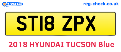 ST18ZPX are the vehicle registration plates.