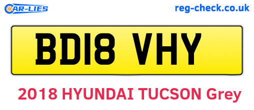 BD18VHY are the vehicle registration plates.
